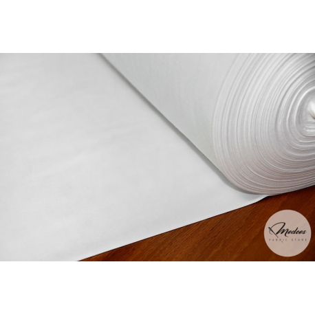 Biała tkanina 220cm, jednokolorowa bawełna 100%
