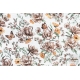 Tkanina bawełniana w brązowe kwiaty motyle