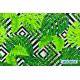 Liście palmy zielone monstera - tkanina bawełniana