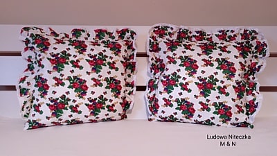 poduszki z tkaniny bawełnianej wzór krakowski